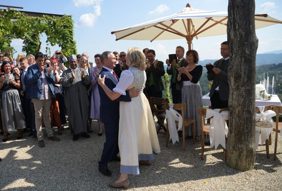 Russian President Vladimir Putin pays a visit to Austria