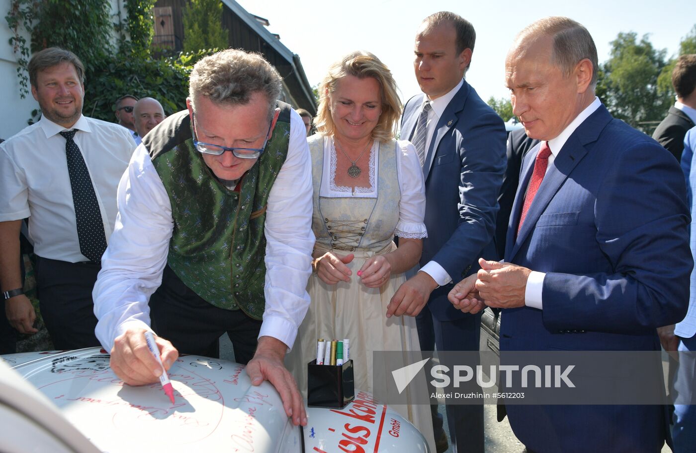 Russian President Vladimir Putin pays a visit to Austria