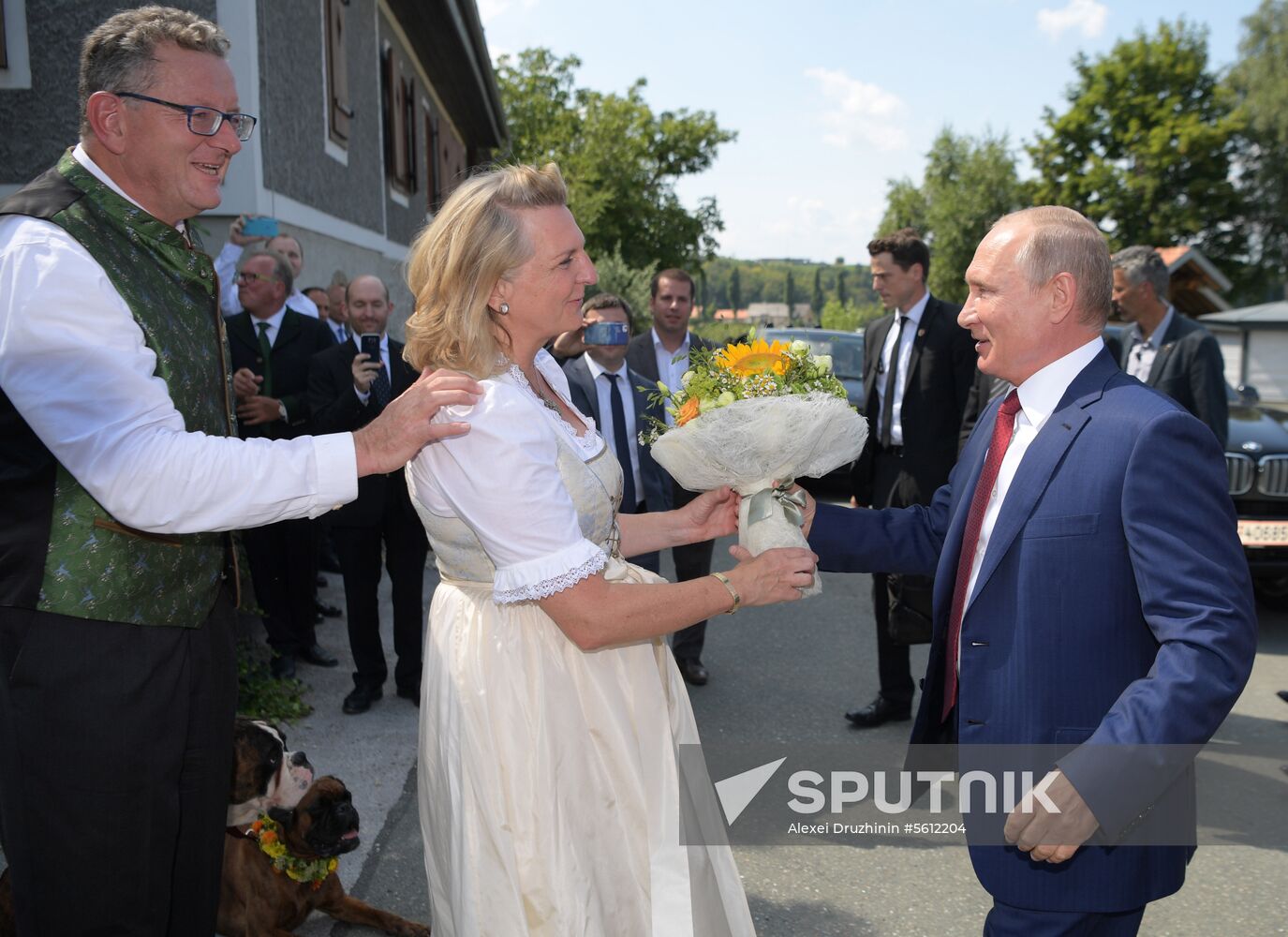 Russian President Vladimir Putin pays a visit to Austria