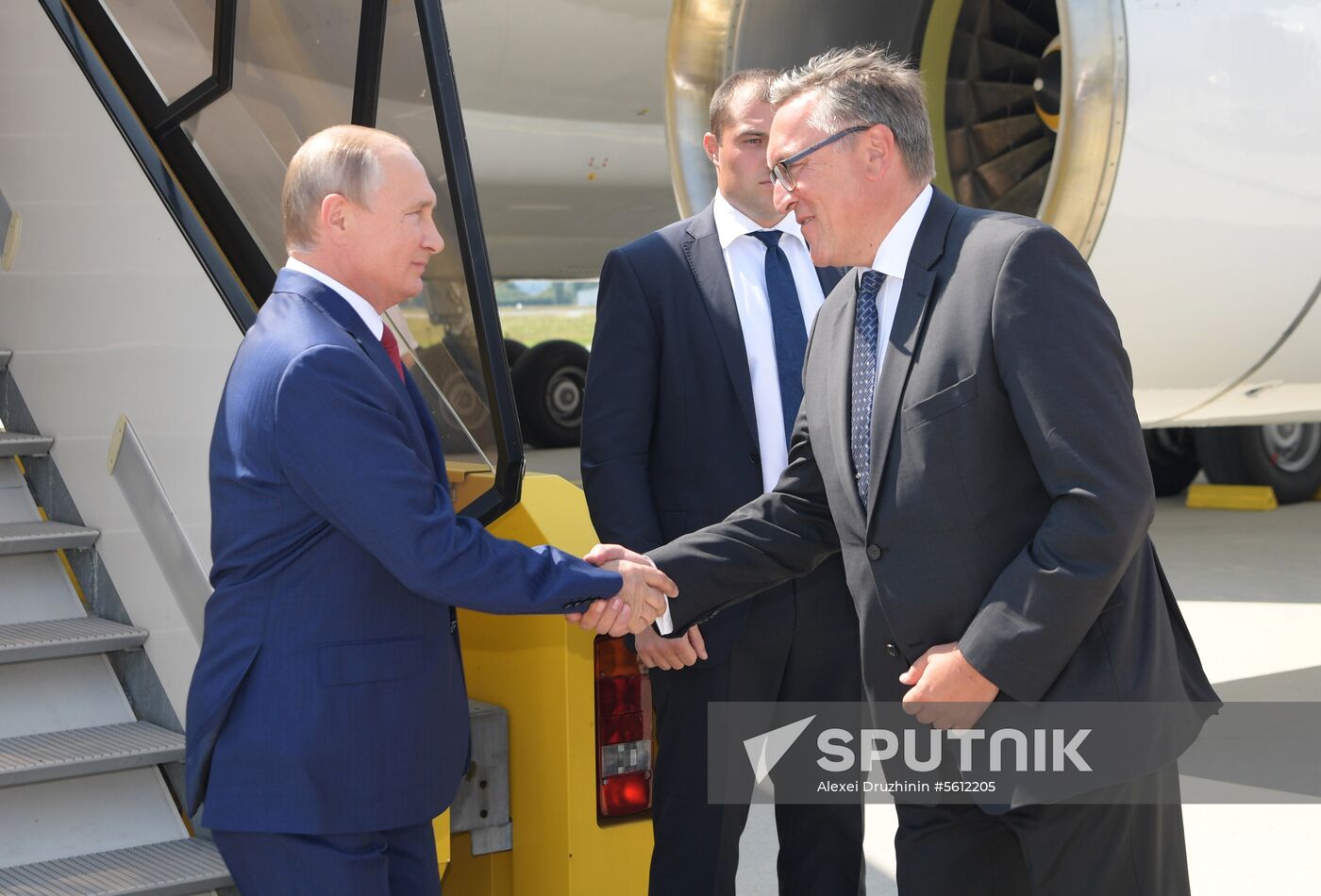 Russian President Vladimir Putin pays a visit to Austria