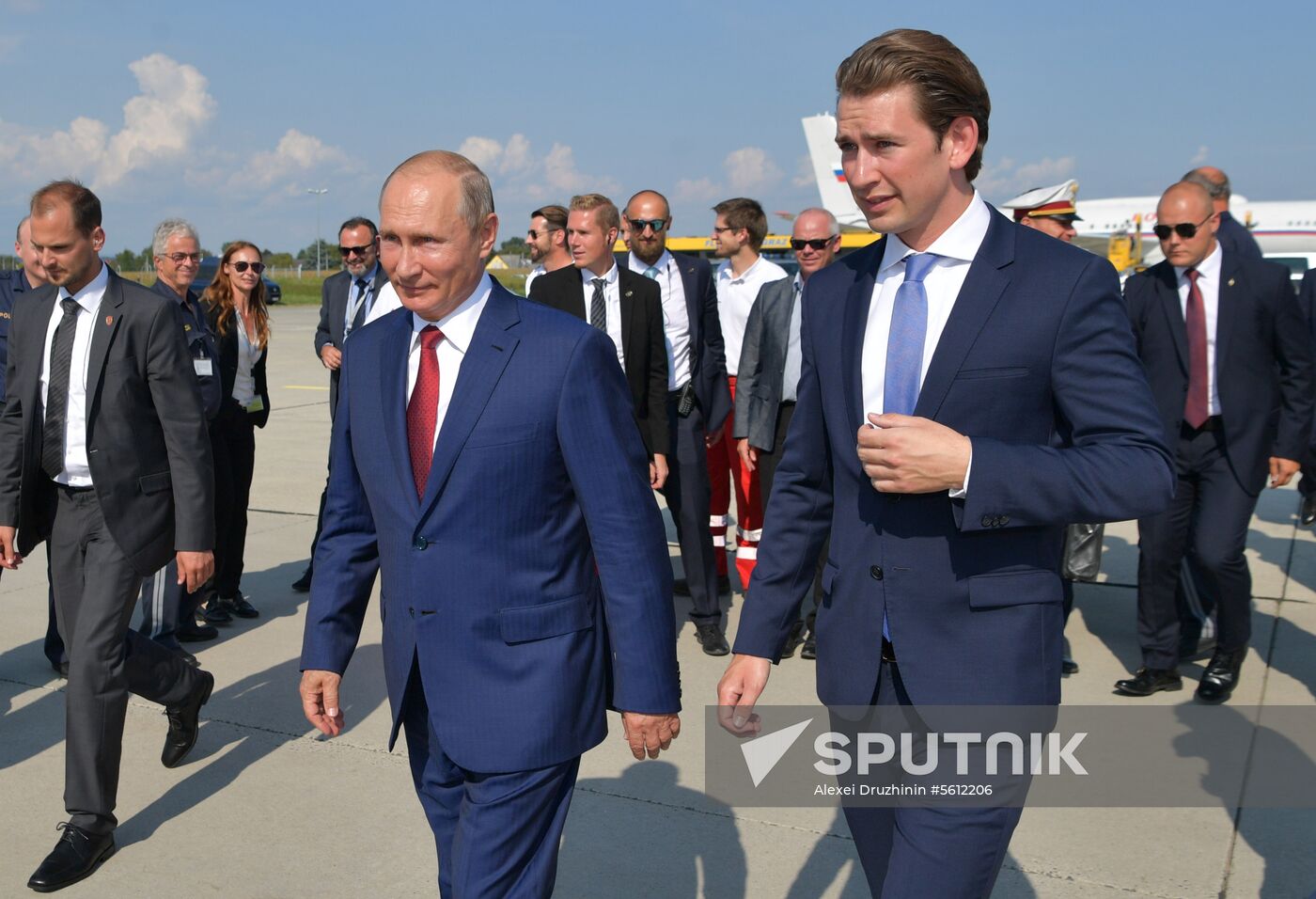 Russian President Vladimir Putin pays a visit to Austria