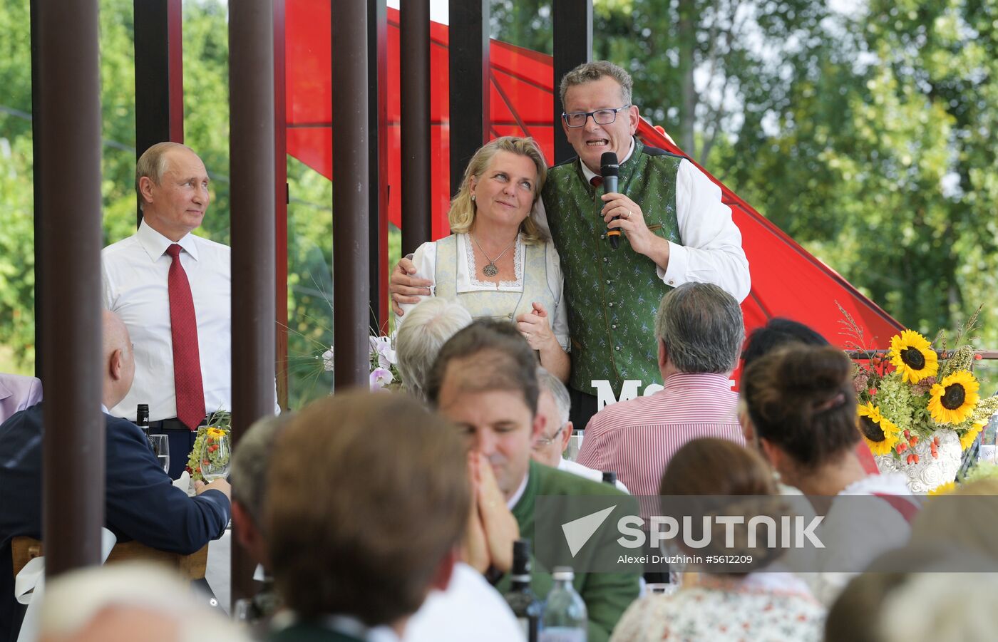 Russian President Vladimir Putin pays a visit to Austria