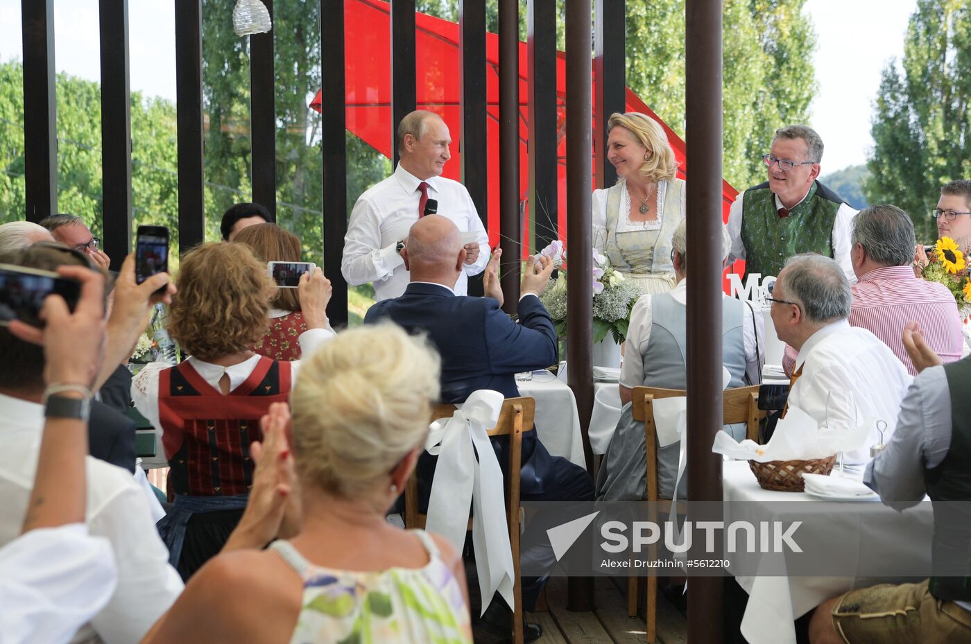 Russian President Vladimir Putin pays a visit to Austria