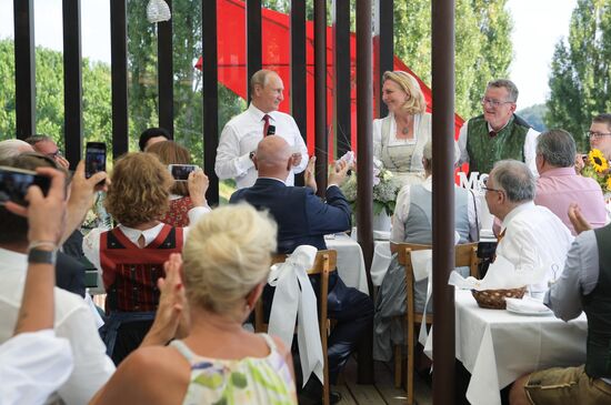 Russian President Vladimir Putin pays a visit to Austria