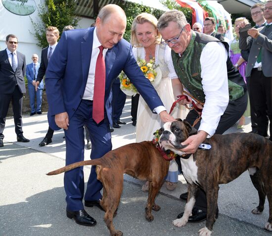 Russian President Vladimir Putin pays a visit to Austria
