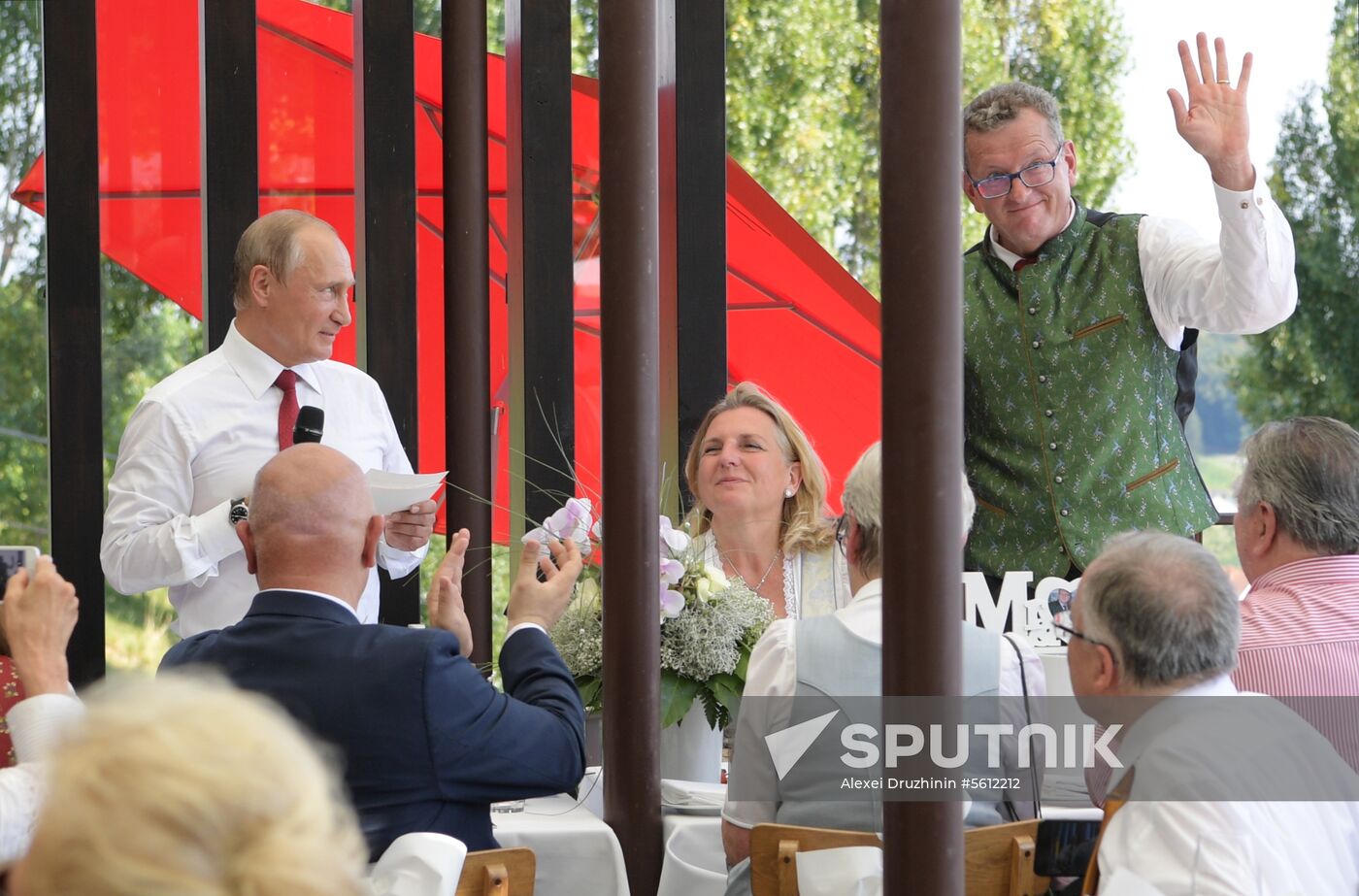 Russian President Vladimir Putin pays a visit to Austria