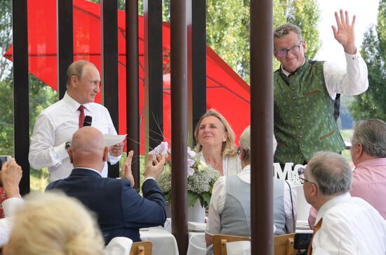 Russian President Vladimir Putin pays a visit to Austria
