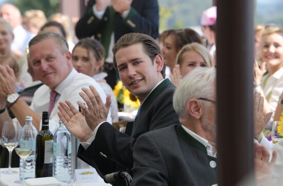 Russian President Vladimir Putin pays a visit to Austria