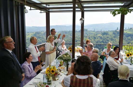 Russian President Vladimir Putin pays a visit to Austria