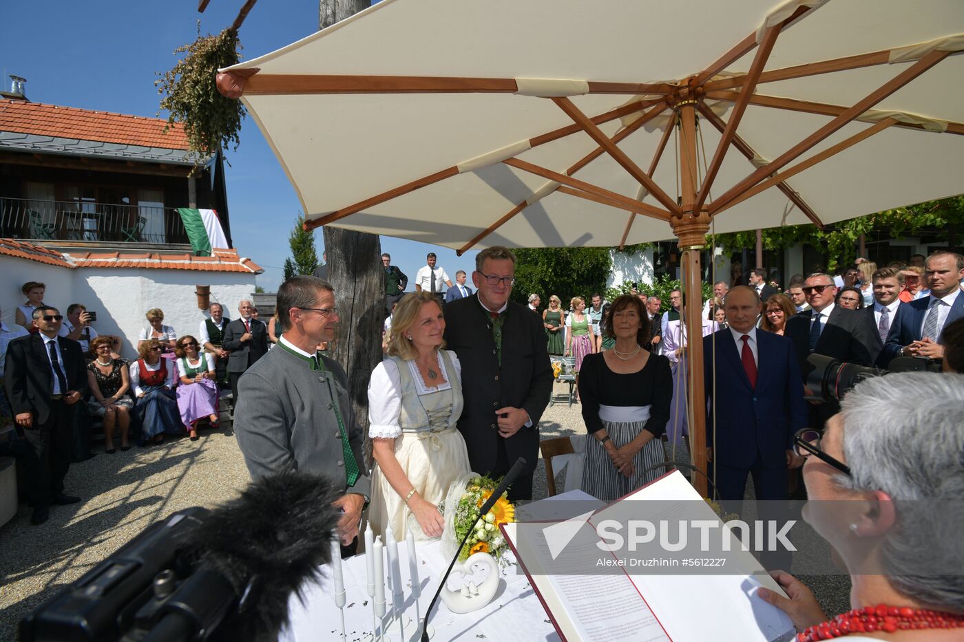 Russian President Vladimir Putin pays a visit to Austria