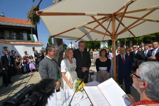 Russian President Vladimir Putin pays a visit to Austria