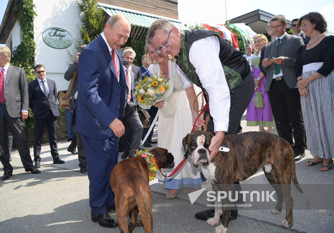 Russian President Vladimir Putin pays a visit to Austria