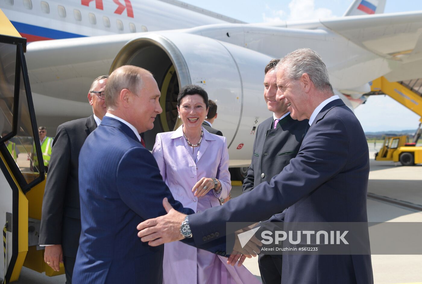 Russian President Vladimir Putin pays a visit to Austria