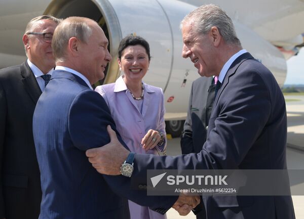Russian President Vladimir Putin pays a visit to Austria