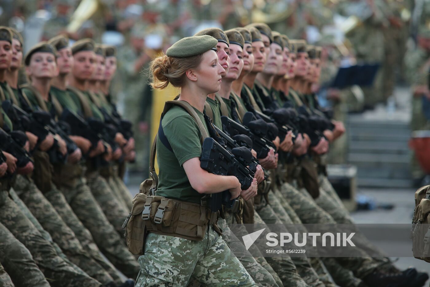 Rehearsal of parade for Ukrainian Independence Day in Kiev