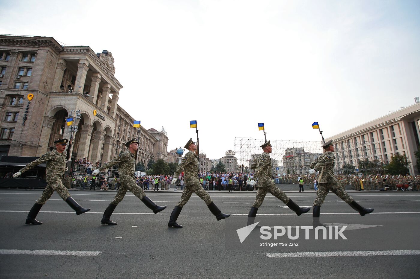 Rehearsal of parade for Ukrainian Independence Day in Kiev