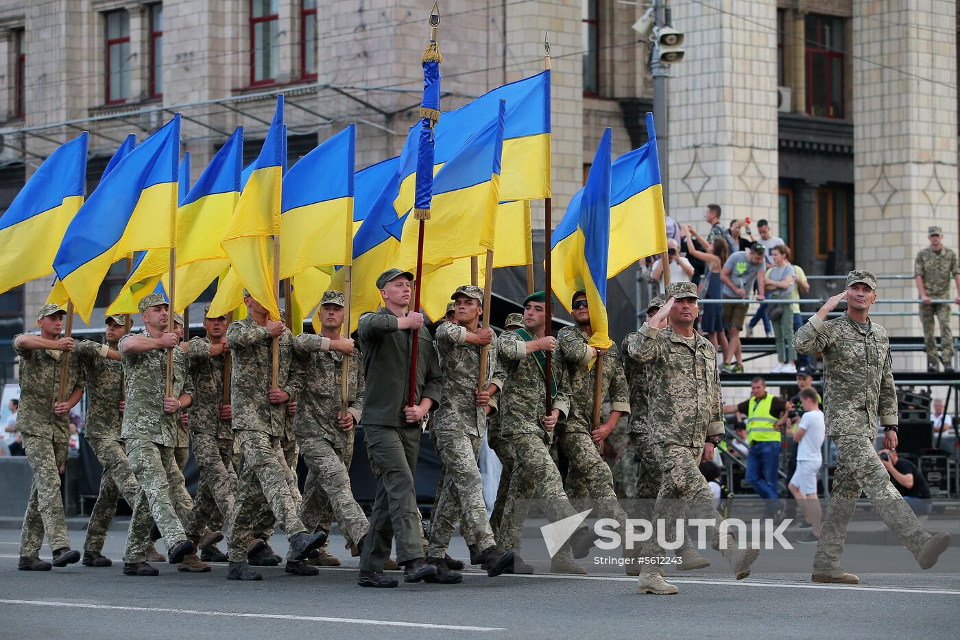Rehearsal of parade for Ukrainian Independence Day in Kiev
