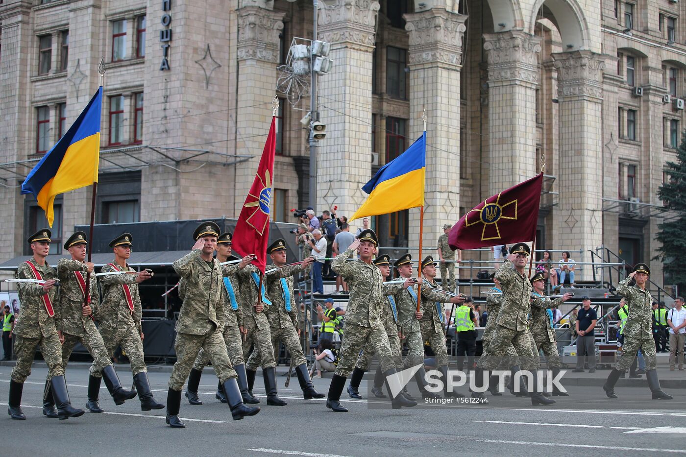 Rehearsal of parade for Ukrainian Independence Day in Kiev