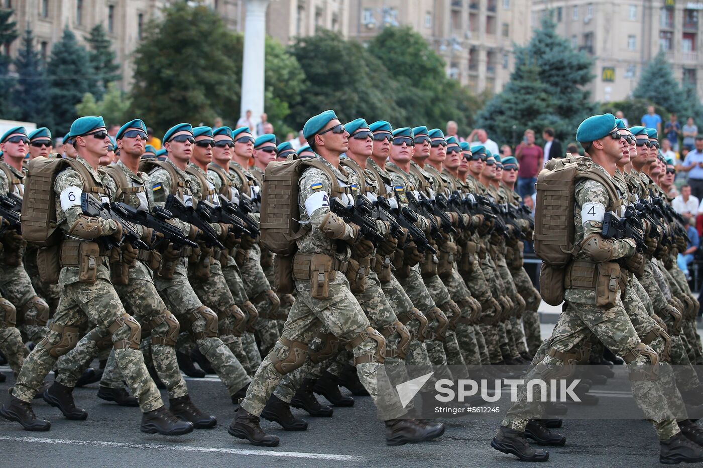 Rehearsal of parade for Ukrainian Independence Day in Kiev