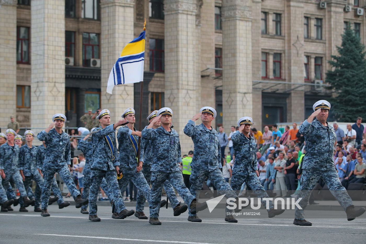 Rehearsal of parade for Ukrainian Independence Day in Kiev