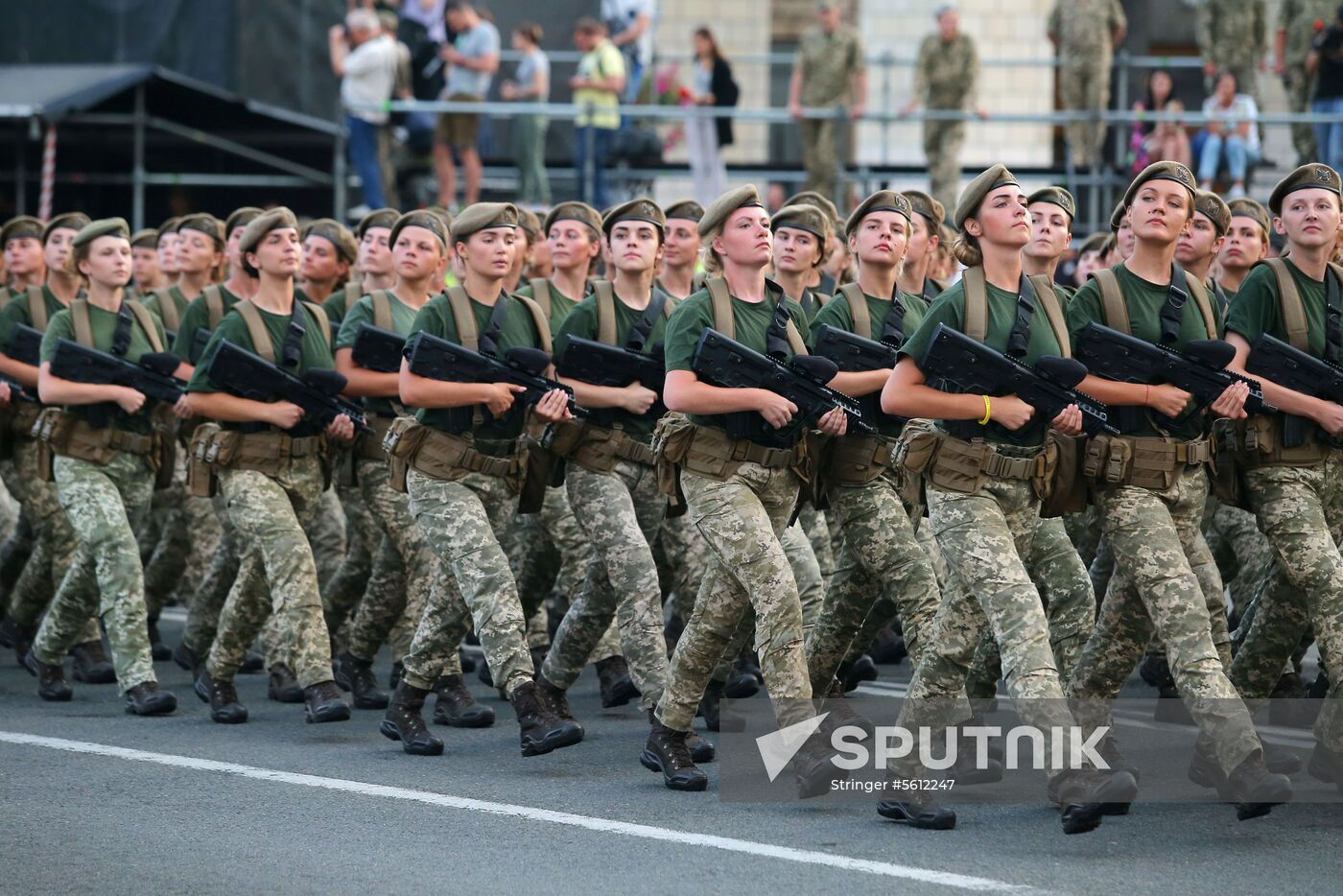 Rehearsal of parade for Ukrainian Independence Day in Kiev