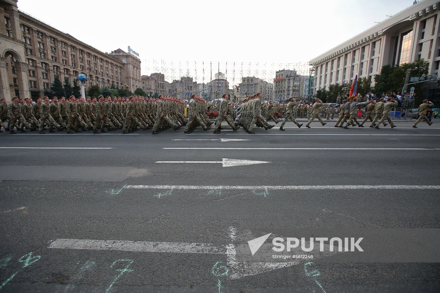 Rehearsal of parade for Ukrainian Independence Day in Kiev