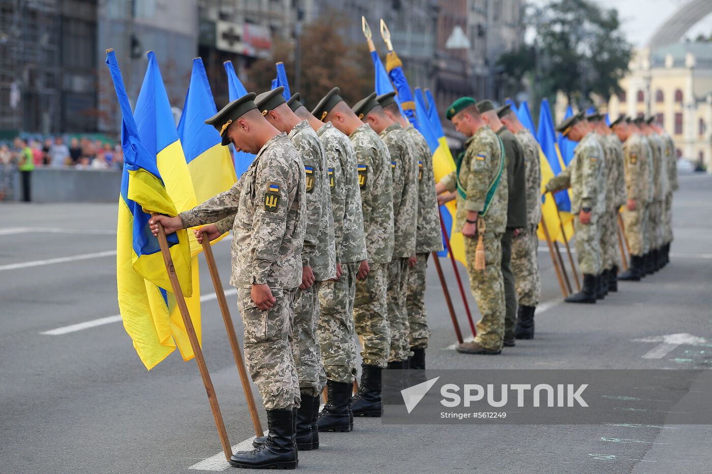 Rehearsal of parade for Ukrainian Independence Day in Kiev