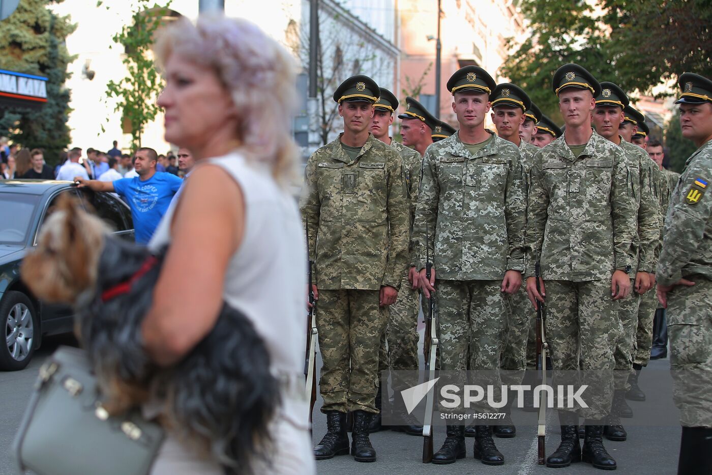 Rehearsal of parade for Ukrainian Independence Day in Kiev