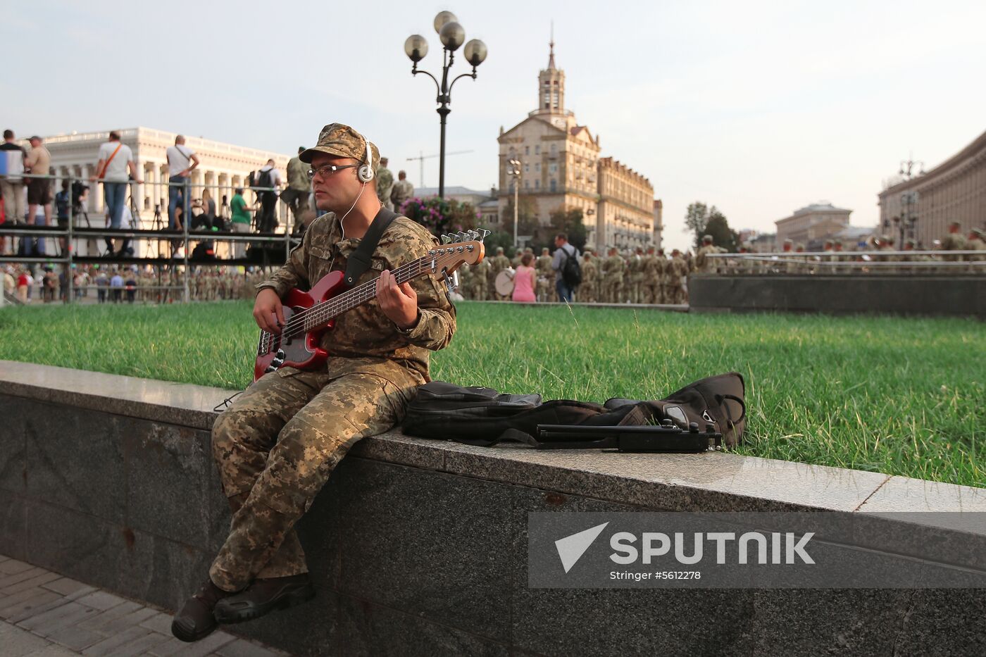 Rehearsal of parade for Ukrainian Independence Day in Kiev