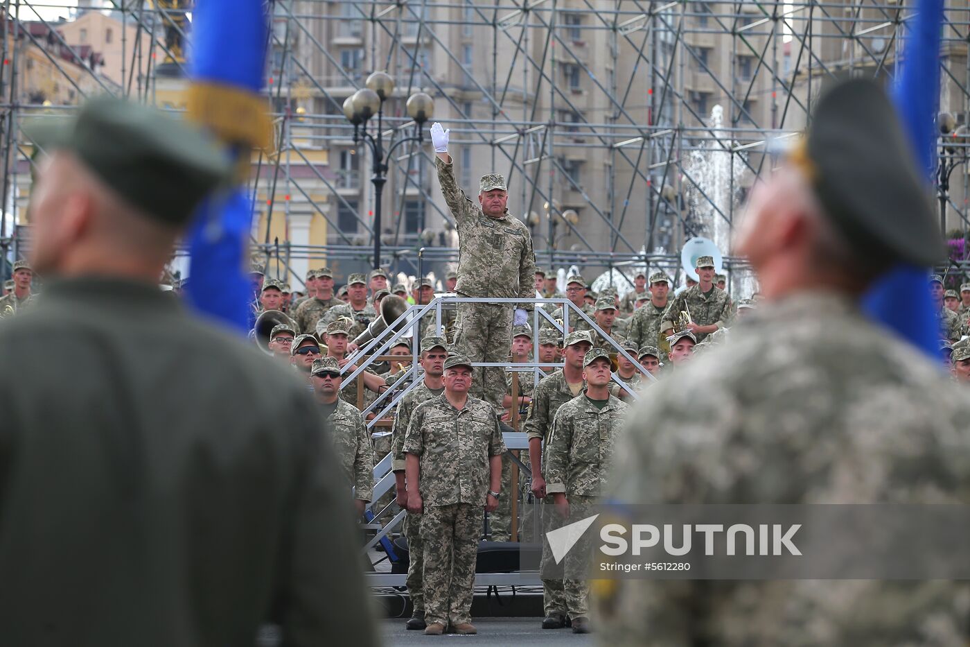 Rehearsal of parade for Ukrainian Independence Day in Kiev