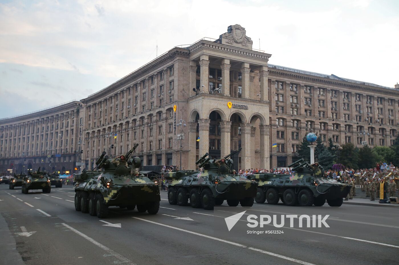 Rehearsal of parade for Ukrainian Independence Day in Kiev