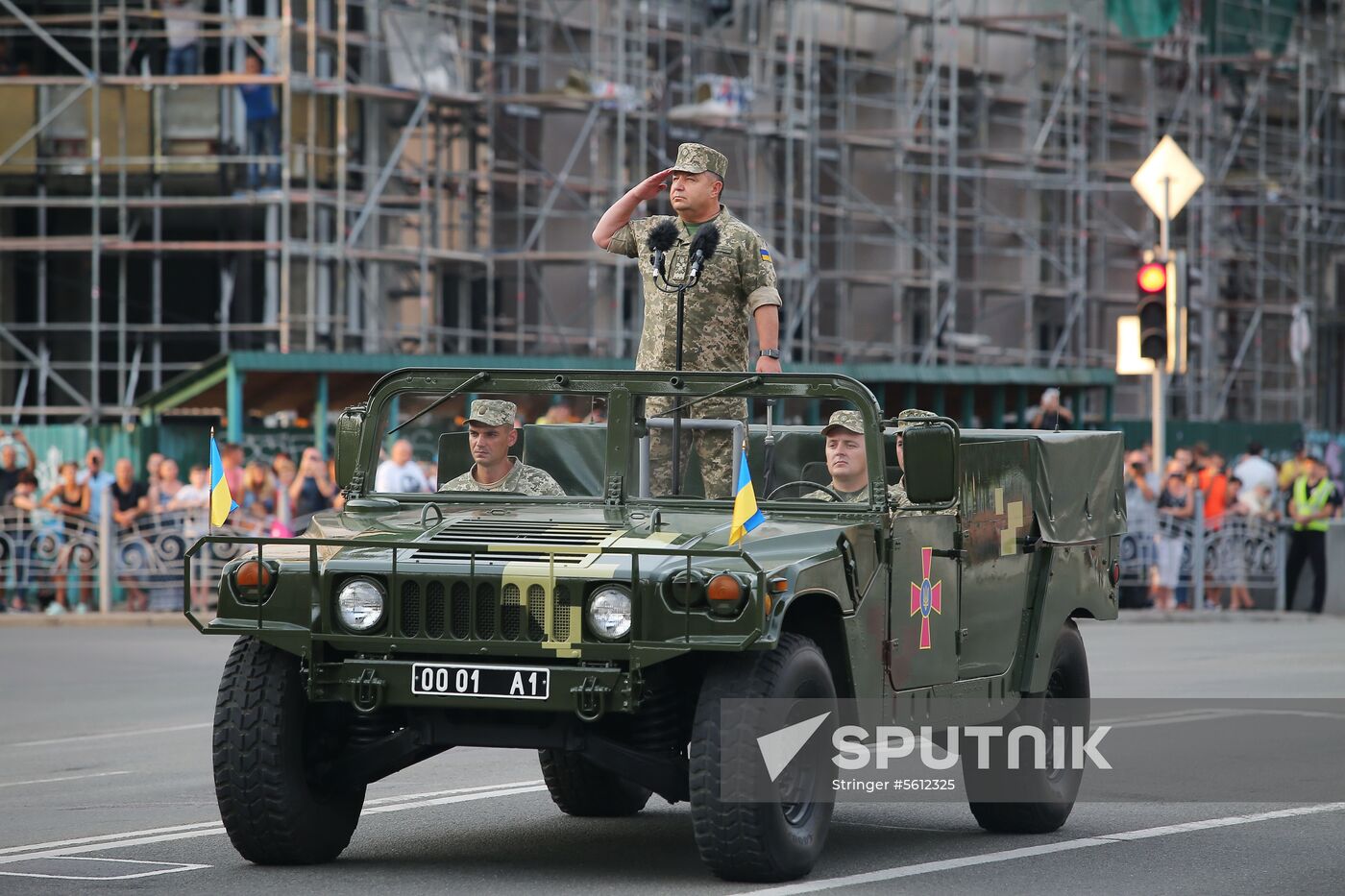 Rehearsal of parade for Ukrainian Independence Day in Kiev