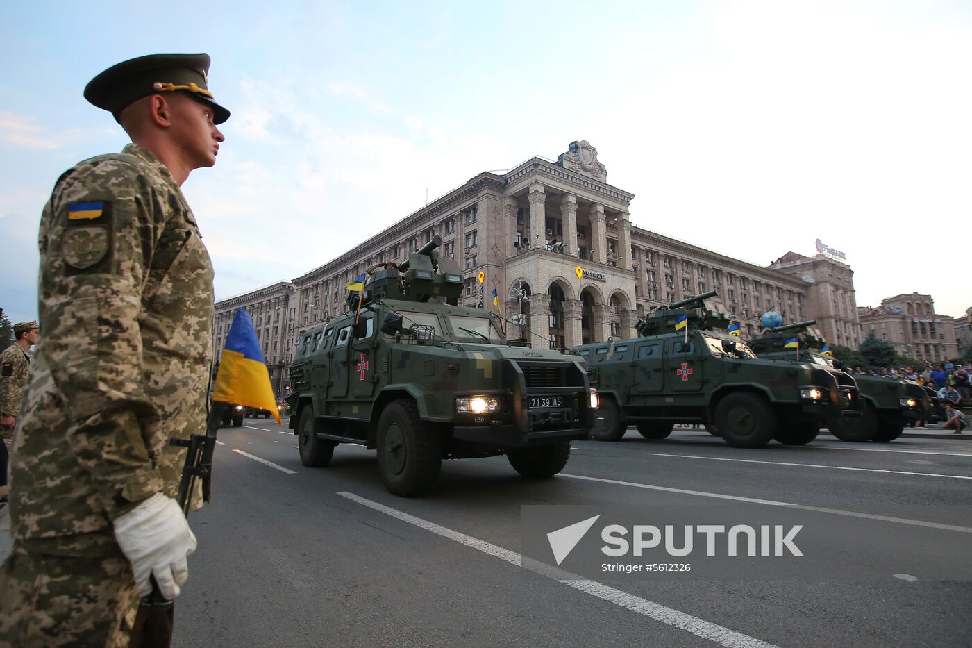 Rehearsal of parade for Ukrainian Independence Day in Kiev