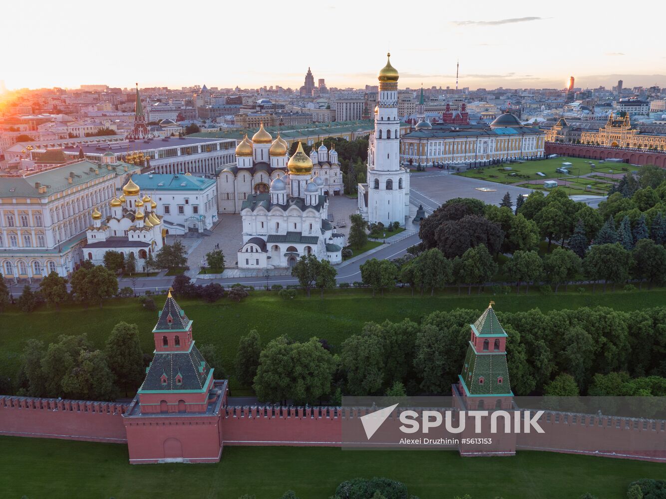 Aerial view of Moscow Kremlin