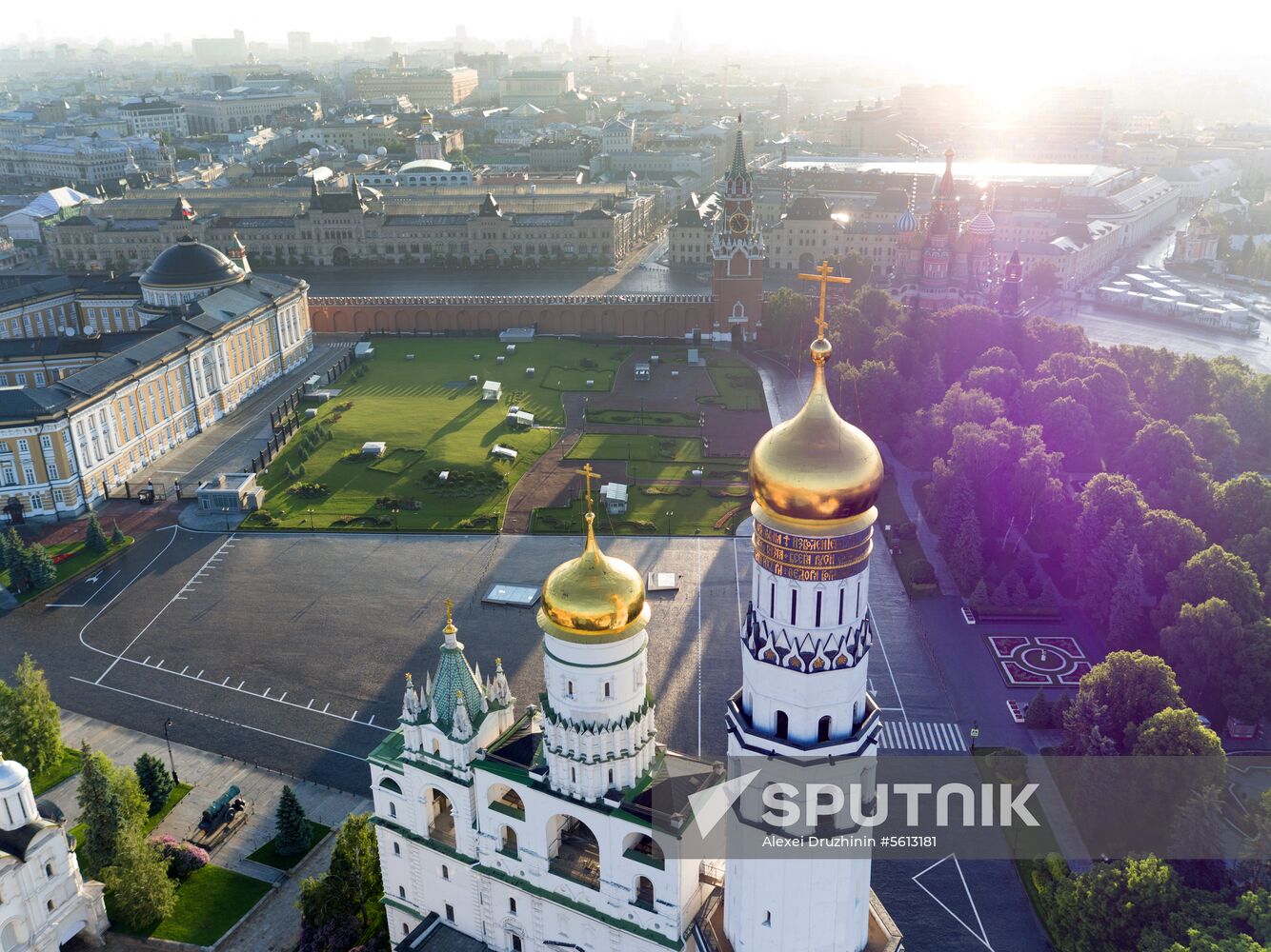 Aerial view of Moscow Kremlin