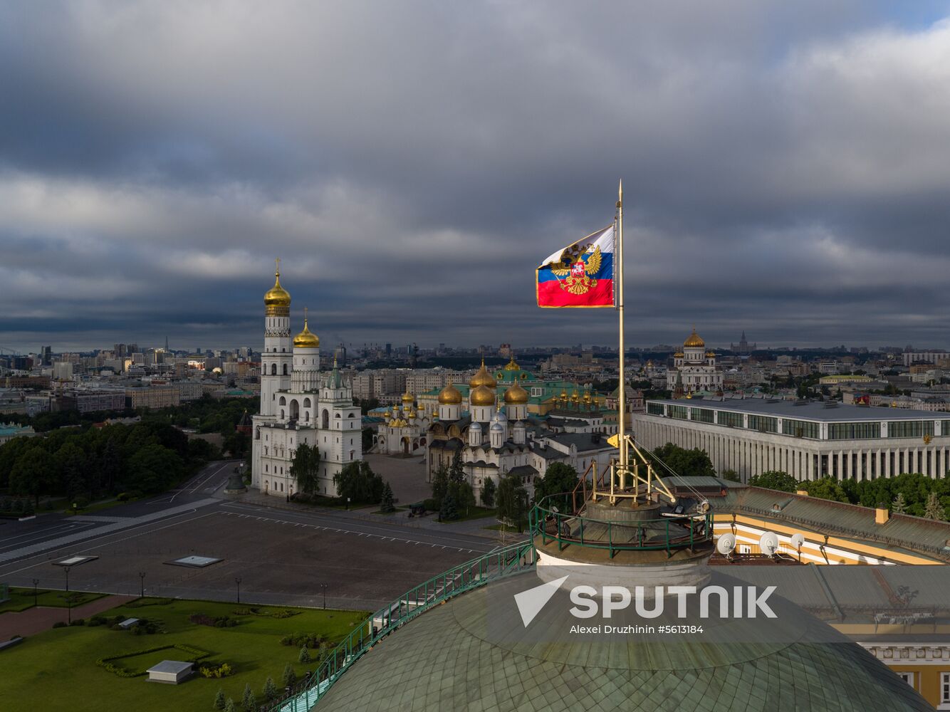 Aerial view of Moscow Kremlin