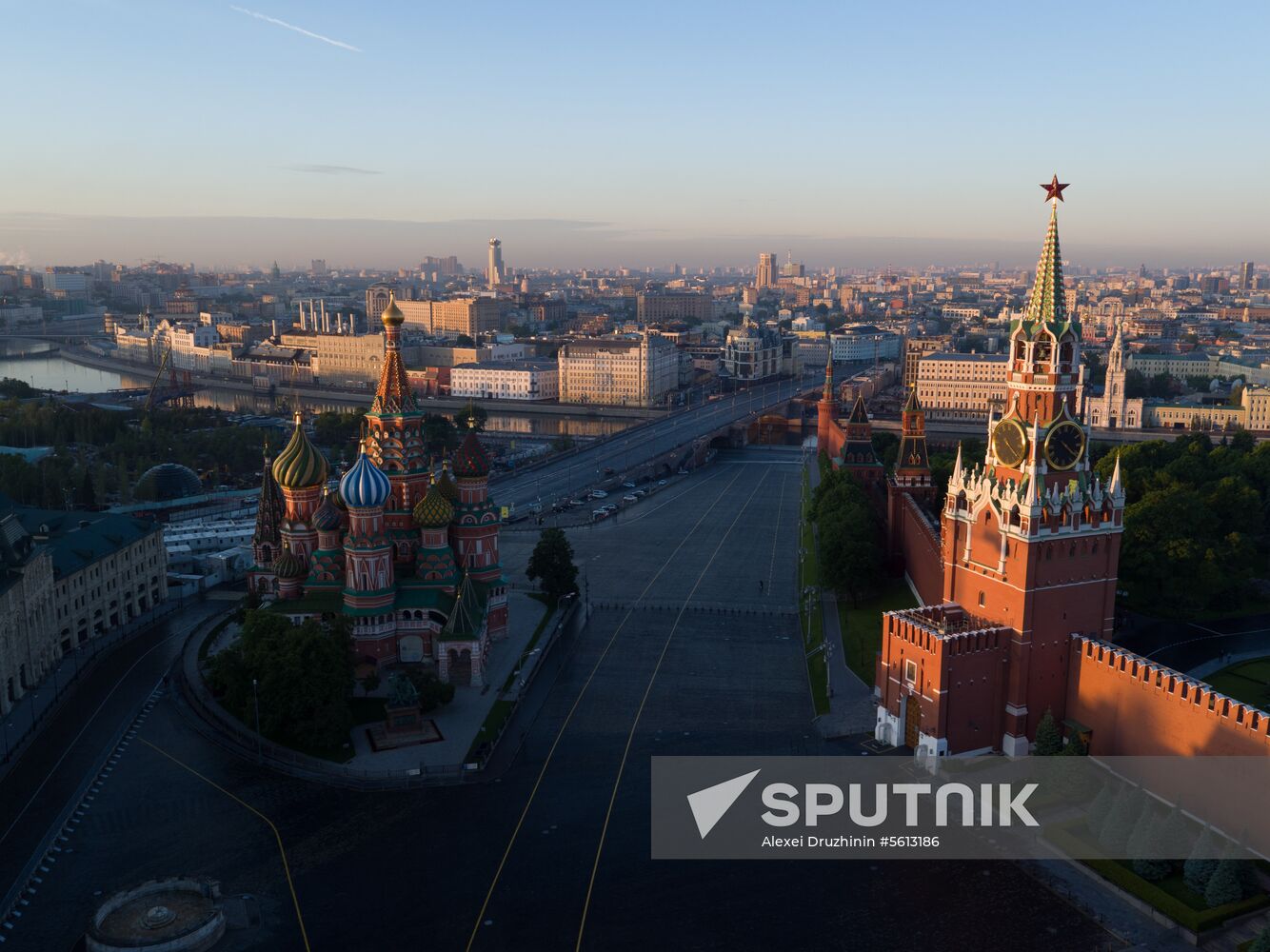 Aerial view of Moscow Kremlin
