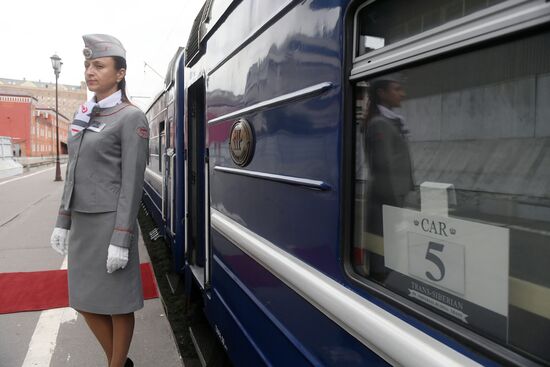 Imperial Russia tourist train departs