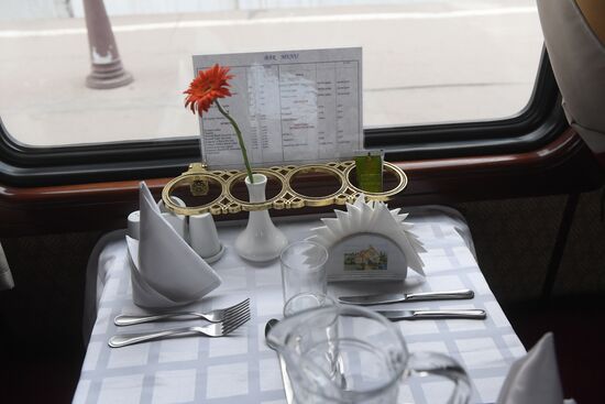 Imperial Russia tourist train departs