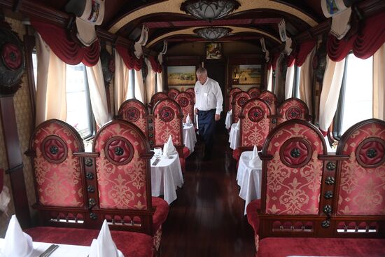 Imperial Russia tourist train departs