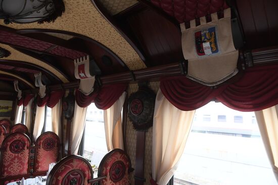Imperial Russia tourist train departs