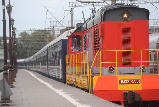 Imperial Russia tourist train departs