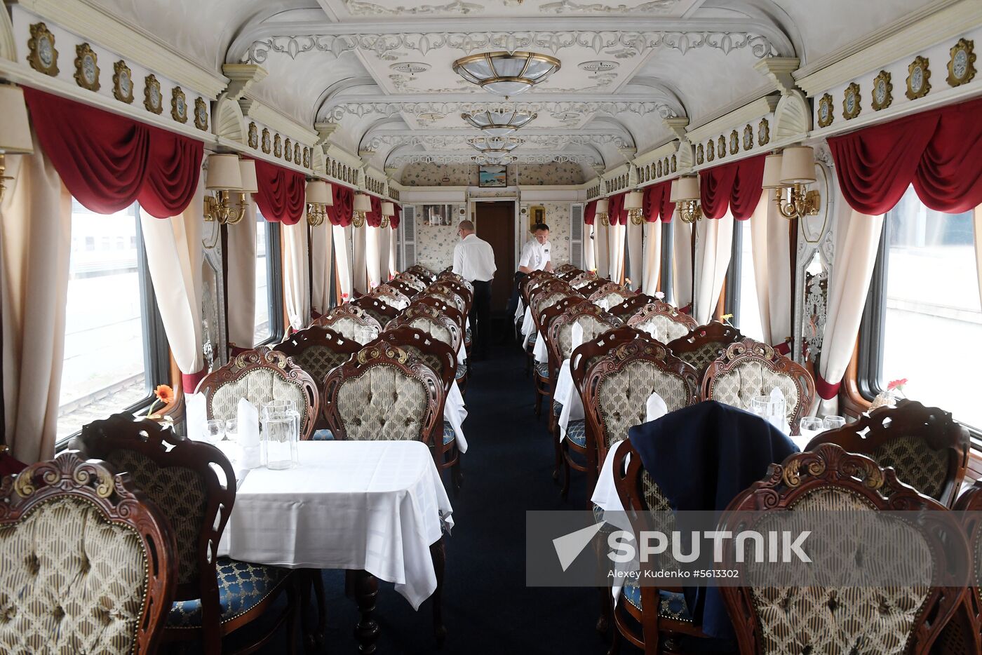 Imperial Russia tourist train departs