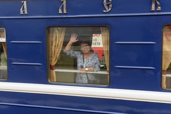 Imperial Russia tourist train departs