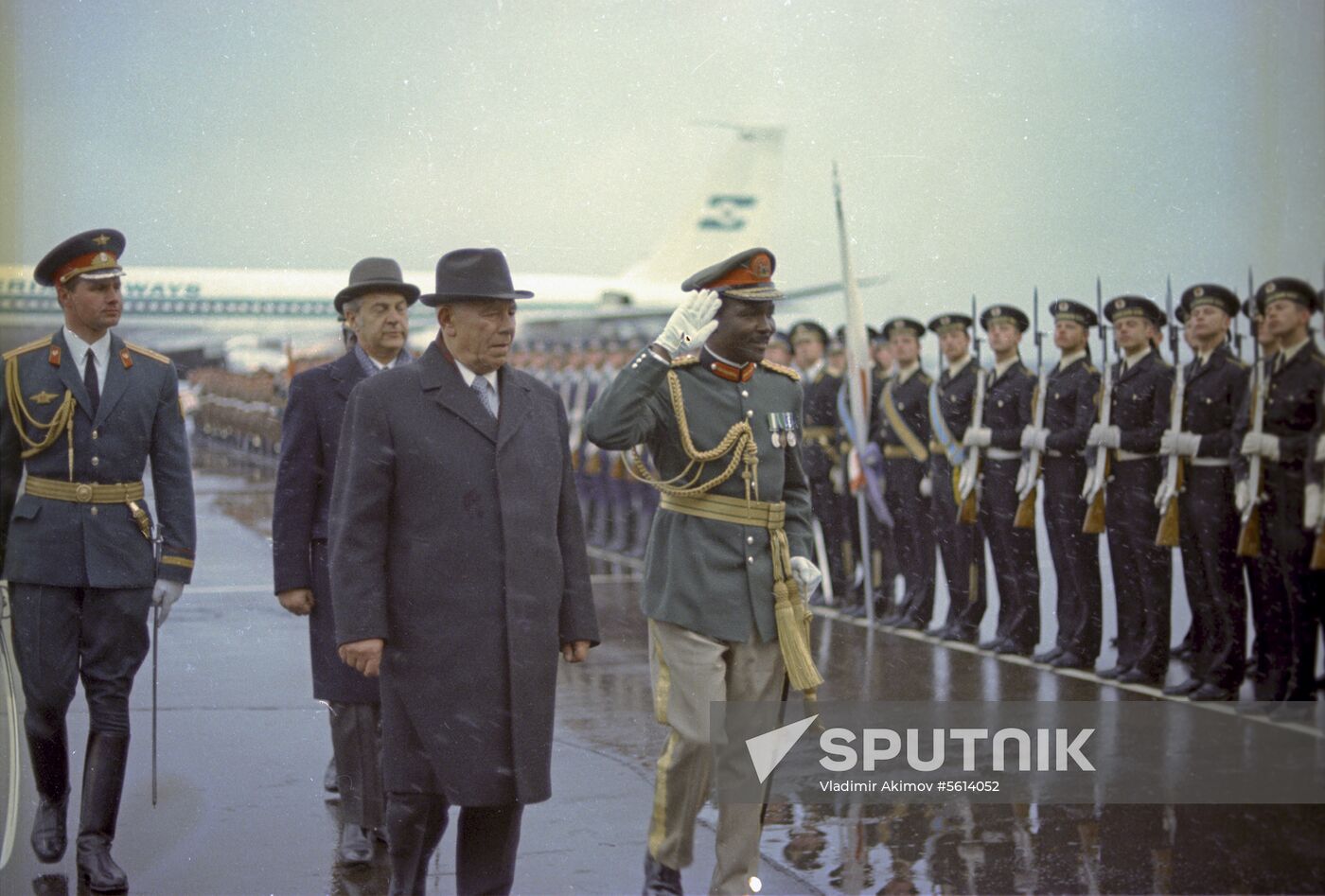 Head of State of Nigeria General Yakubu Gowon on visit to USSR