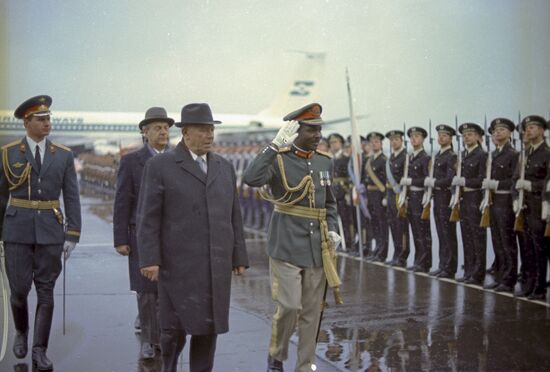 Head of State of Nigeria General Yakubu Gowon on visit to USSR