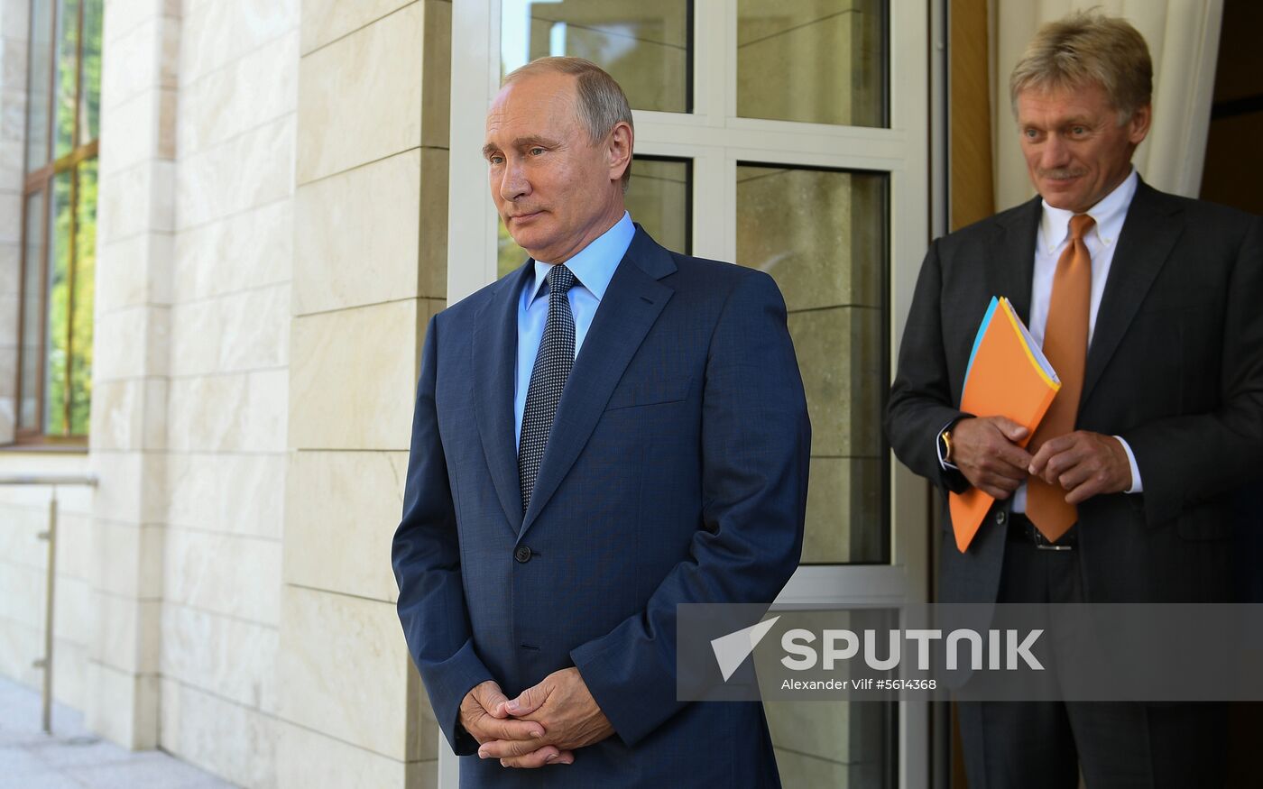 Russian President Vladimir Putin meets with Finnish President Sauli Niinisto