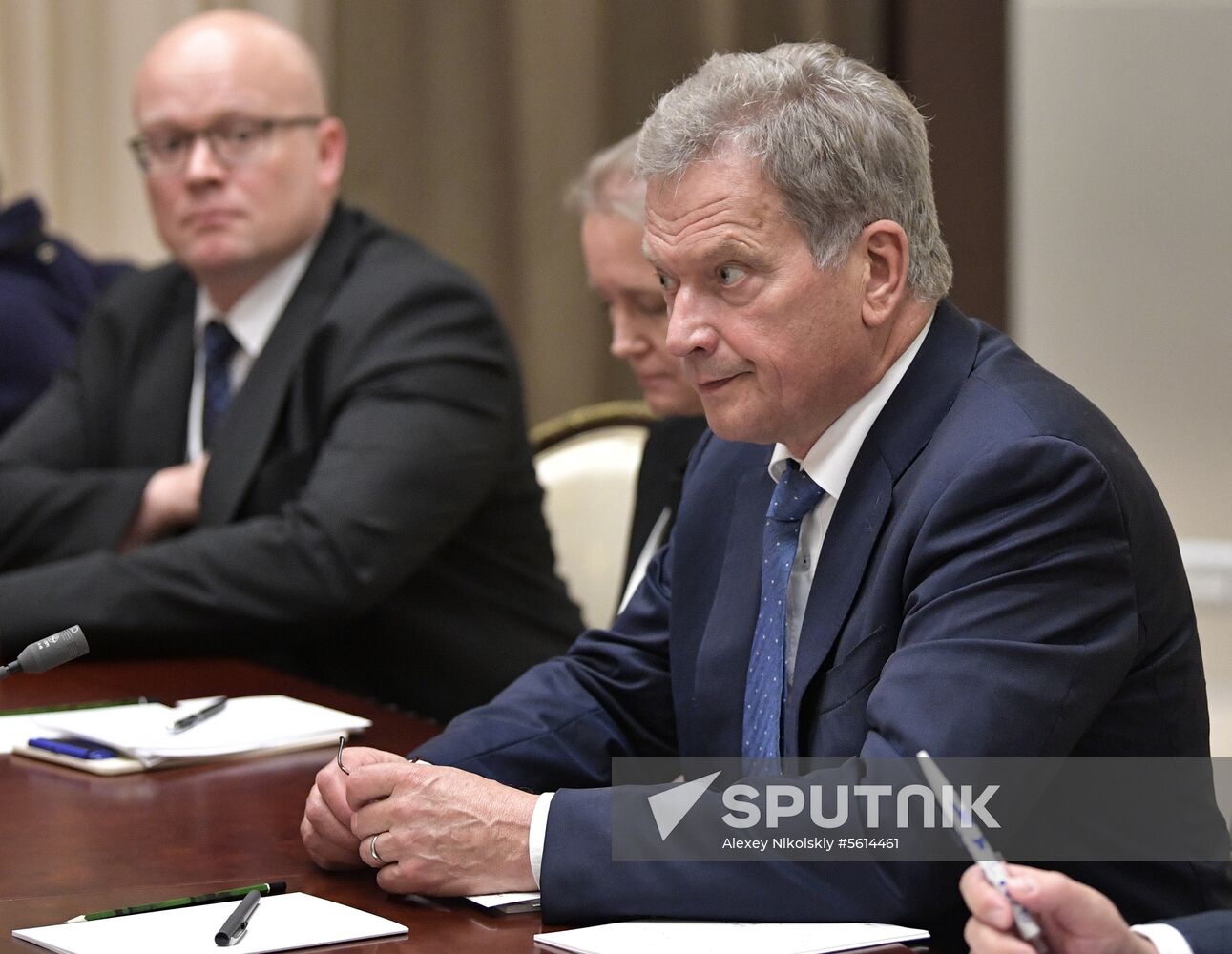 Russian President Vladimir Putin meets with Finnish President Sauli Niinisto