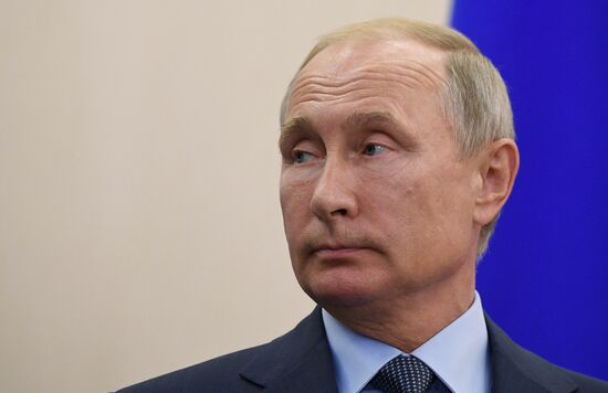 Russian President Vladimir Putin meets with Finnish President Sauli Niinisto