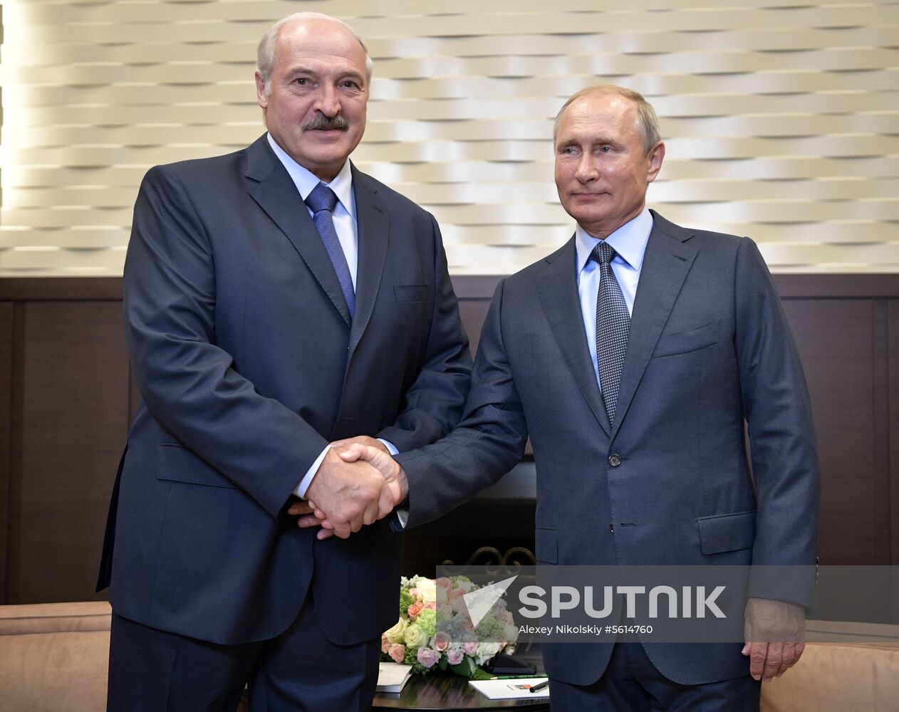 Russian President Vladimir Putin meets with Belarusian President Alexander Lukashenko